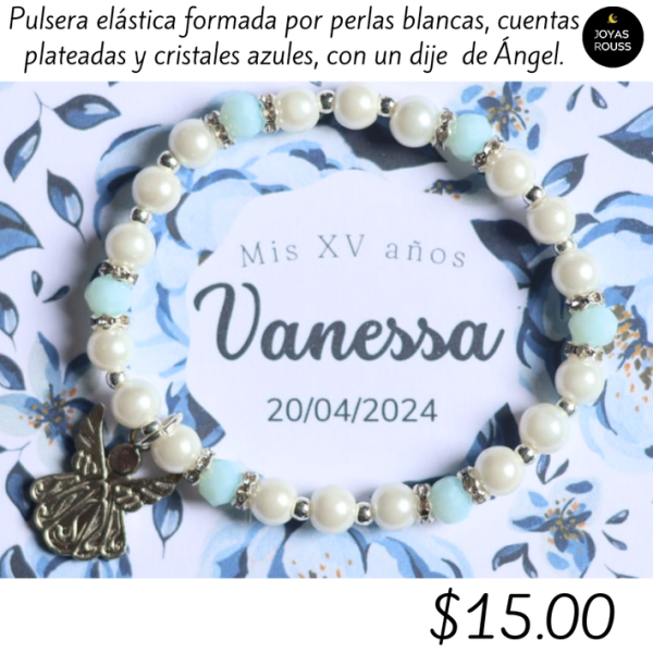 Pulsera elástica con dije de Ángel