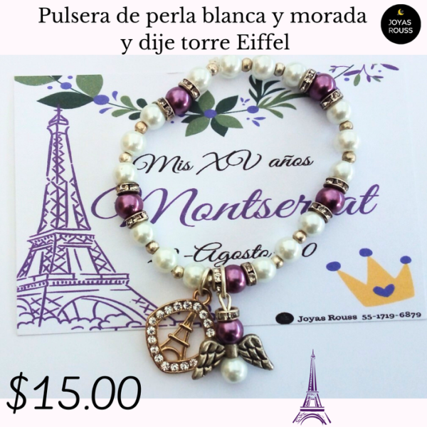 Pulsera de perla blanca
