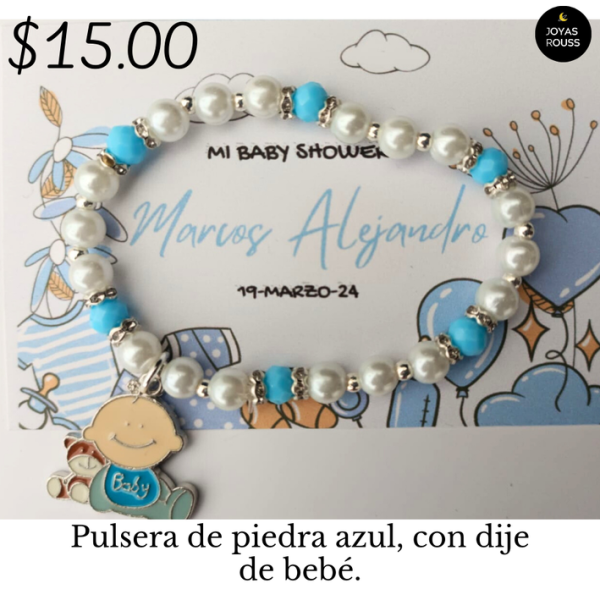 Pulsera de piedra azul