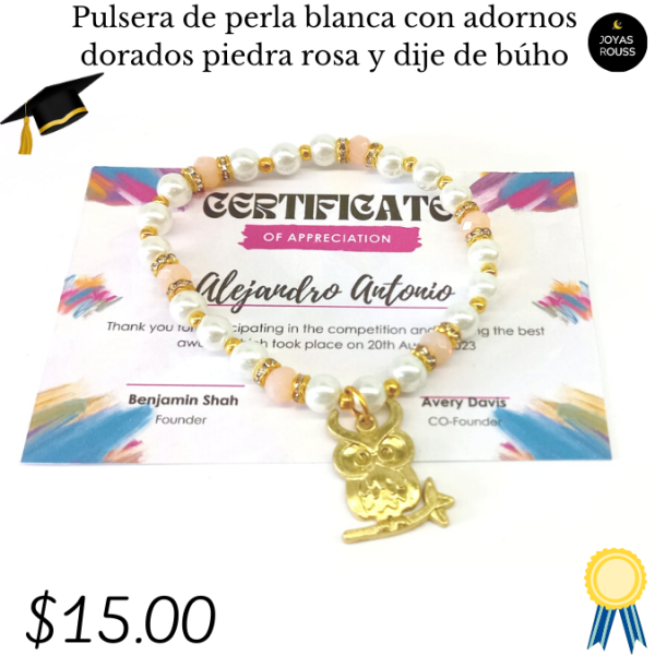 Pulsera de perla blanca