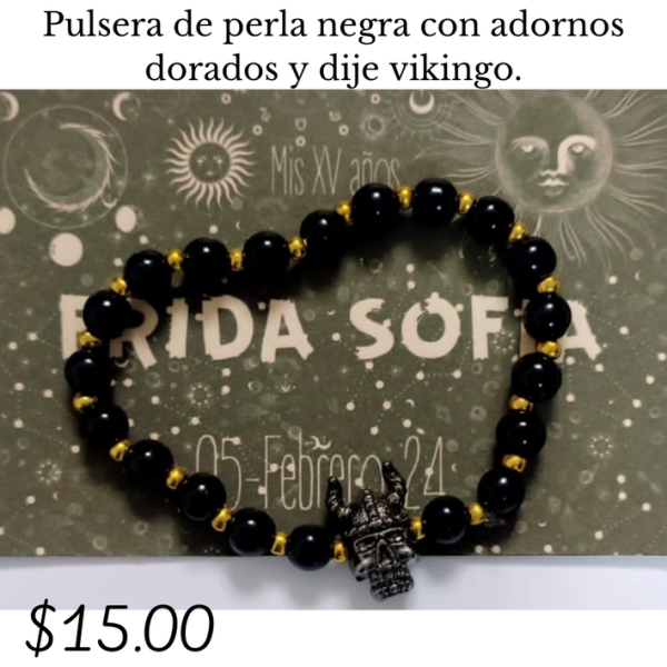 Pulsera de perla negra