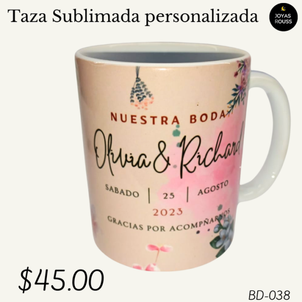 Taza sublimada personalizada