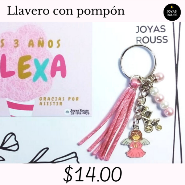 Llavero con pompón