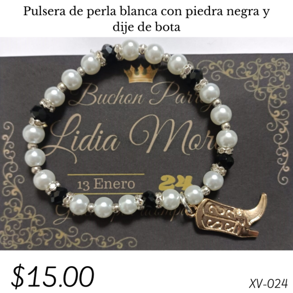 Pulsera de perla blanca