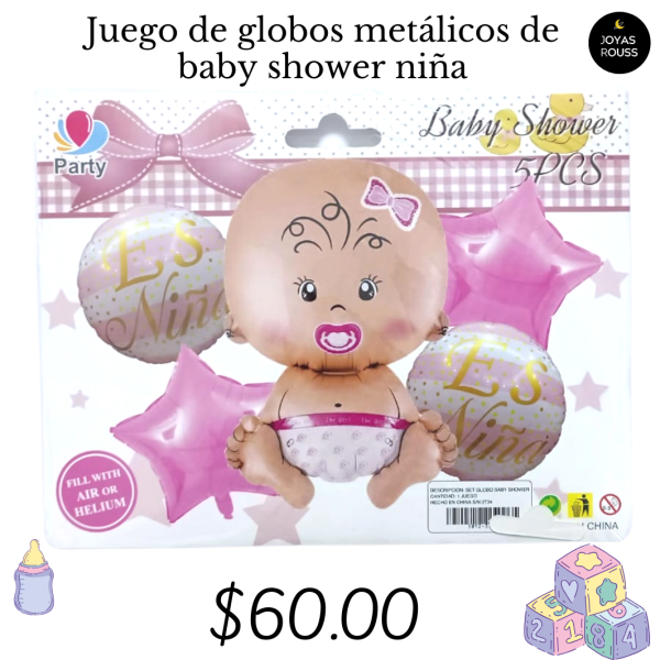 Juego de globos metálicos