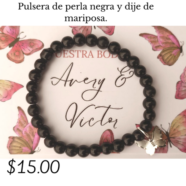 Pulsera de perla negra