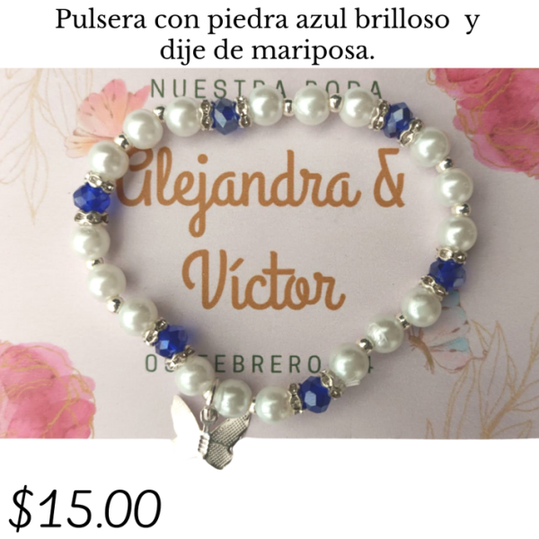 Pulsera con piedra azul