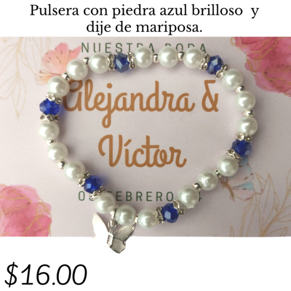 Pulsera con piedra azul