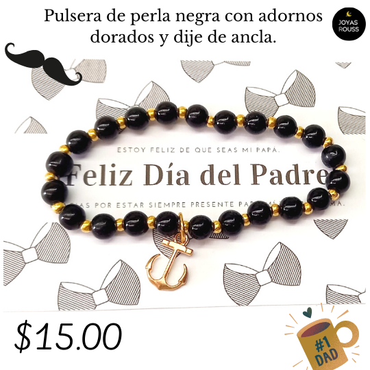 Pulsera de perla negra