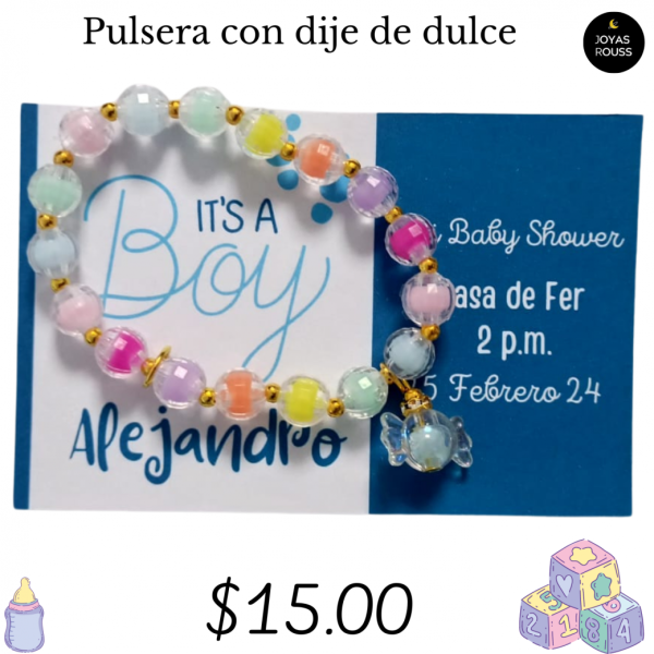 Pulsera con dije de dulce