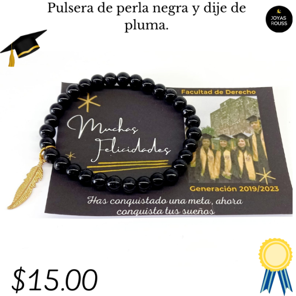 Pulsera de perla negra