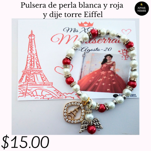 Pulsera de perla blanca