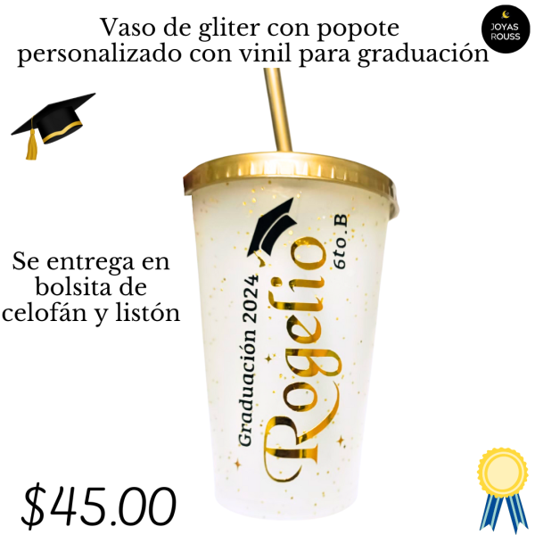 Vaso de glitter