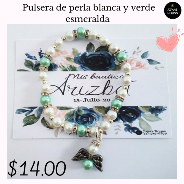 Pulsera de perla blanca