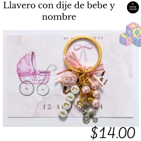 Llavero con dije de bebé