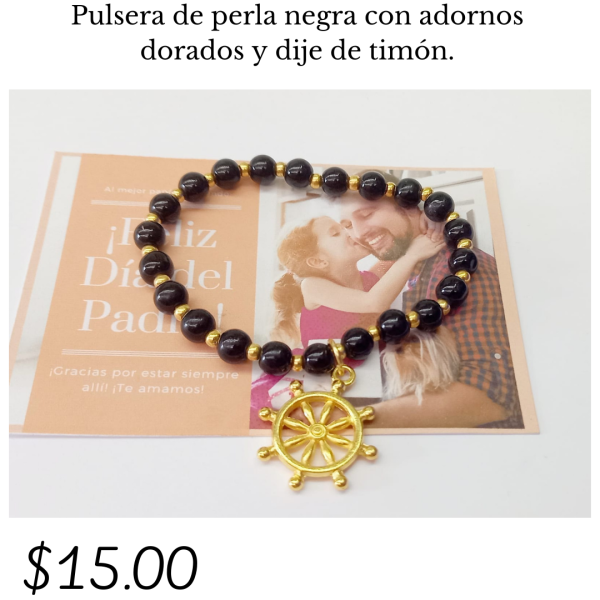 Pulsera de perla negra