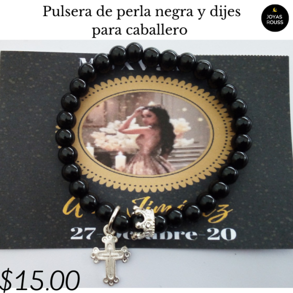 Pulsera de perla negra