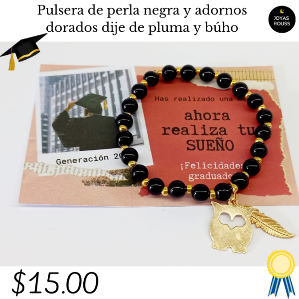 Pulsera de perla negra