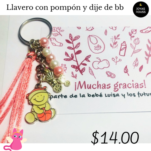 Llavero con pompón