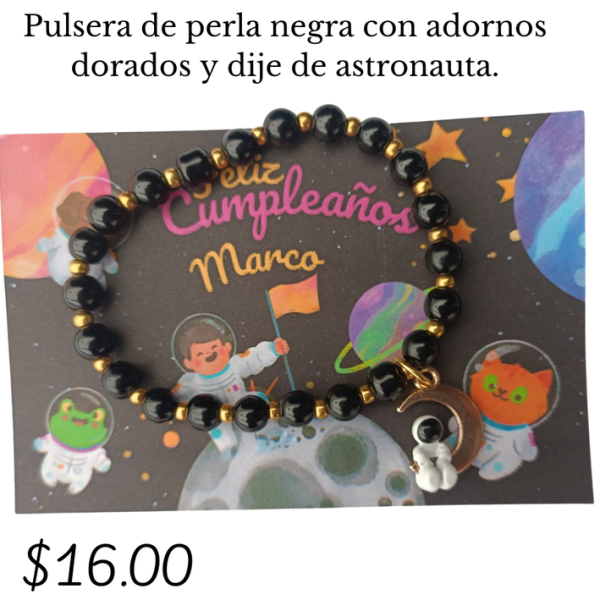 Pulsera de perla negra
