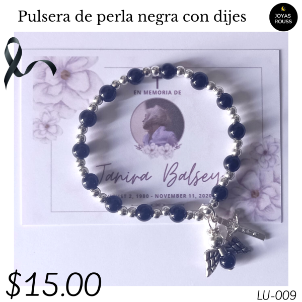 Pulsera de perla negra