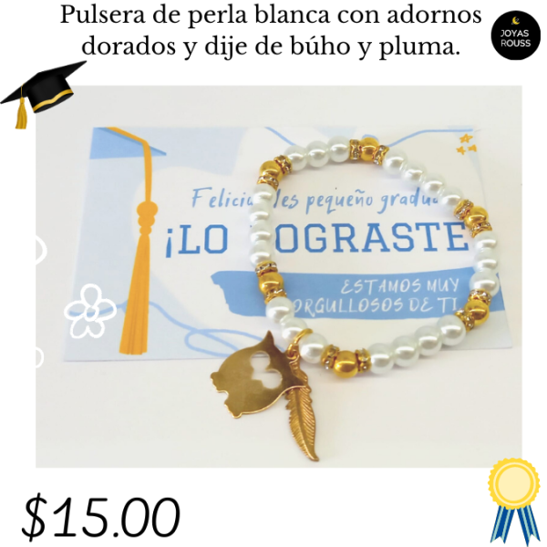 Pulsera de perla blanca