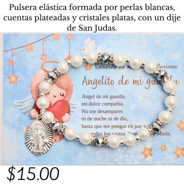 Pulsera elástica con dije de San Judas
