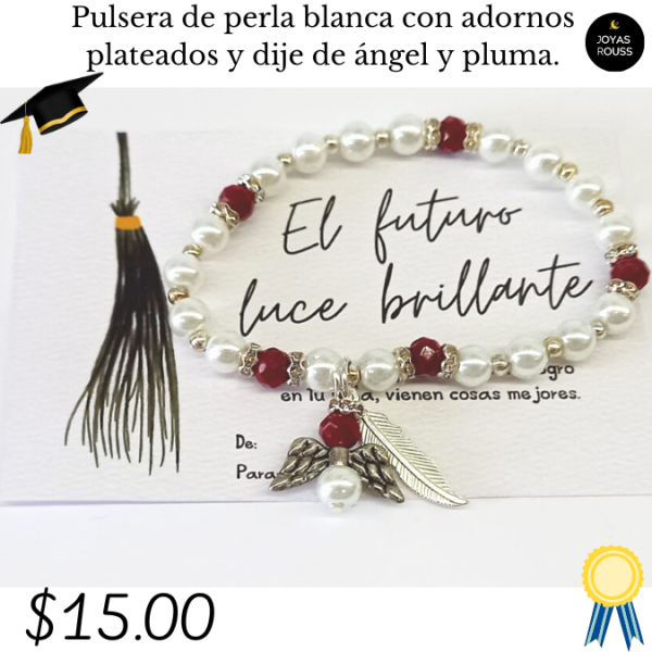 Pulsera de perla blanca